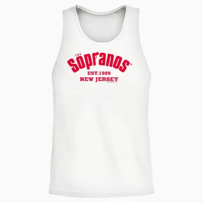 The Sopranos 1999 New Jersey Adult Unisex Tank Top - White