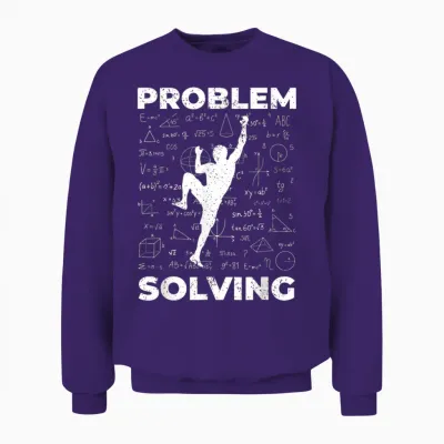 Climbing Gift for Climbing Bolder Boulder T-Shirt, Black, S Unisex Sweatshirt - Purple