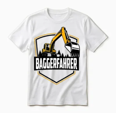Baggerfahrer Kinder Männer Beruf Spielzeug Bauarbeiter Unisex T-Shirt - White