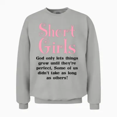 Short Girls Unisex Sweatshirt - Ash