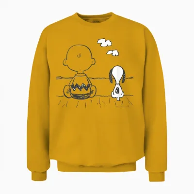 Peanuts - Snoopy Charlie Brown at the Sea Unisex Sweatshirt - Gold