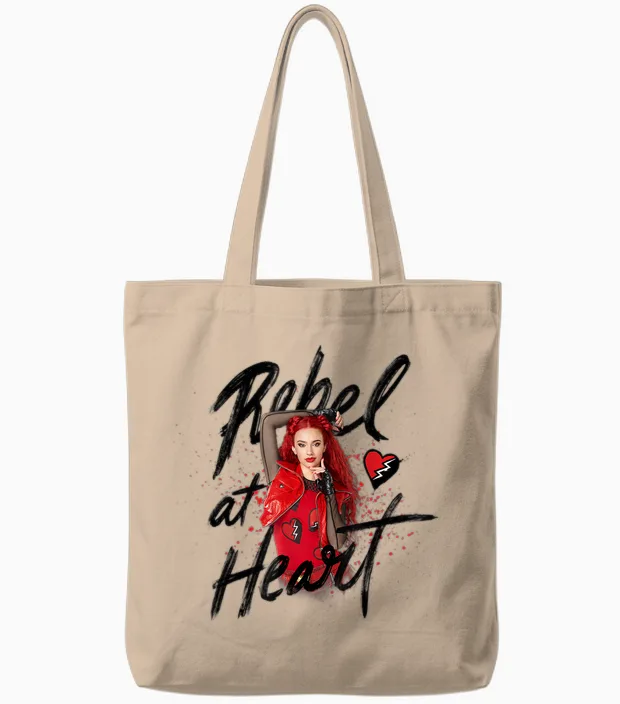 Disney Descendants 4: the Rise of Red Rebel at Heart Tote Bags in Natural