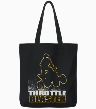 Atv Quad Throttle Blaster Tote Bags - Black