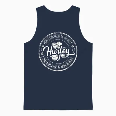Hurley Irish Family Name Unisex Tank Top - Navy