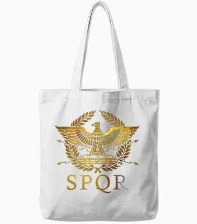 Spqr Senātus Populusque Rōmānus Tote Bags - White