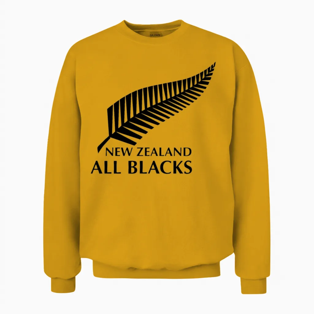 New Zealand All Blacks Unisex Sweatshirt in Gold
