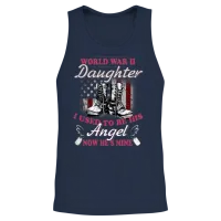 World War Ii Daughter I Used to Be His Angel Unisex Tank Top - Navy – 2