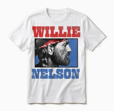 Official Willie Nelson Bandana Unisex T-Shirt - White