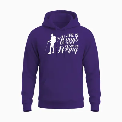Always Better When Hiking Hiking Unisex Hoodie - Purple