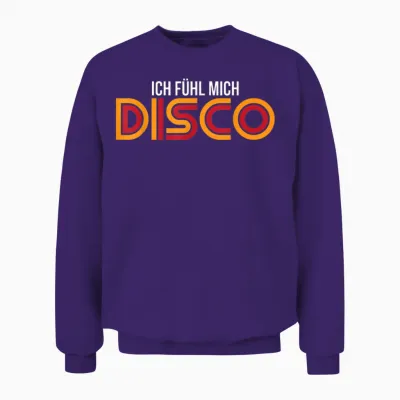 I Feel Me Disco T-Shirt, Black Unisex Sweatshirt - Purple