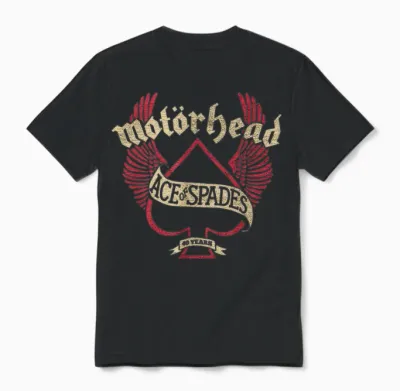 Motörhead Spade Wings Unisex T-Shirt - Black