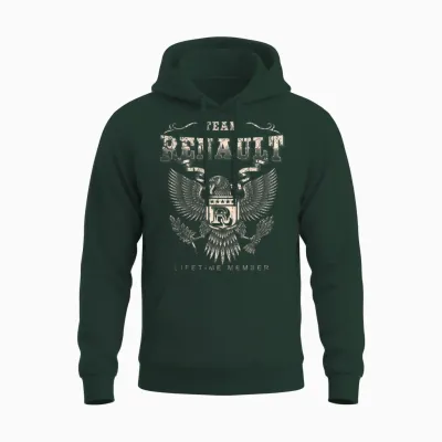 Renault Lifetime Team Member - Renault Name T-Shirt, Black Unisex Hoodie - Forest