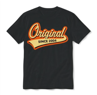 Original Since 2004 (year of Birth, Birthday / 3c) Unisex T-Shirt - Black