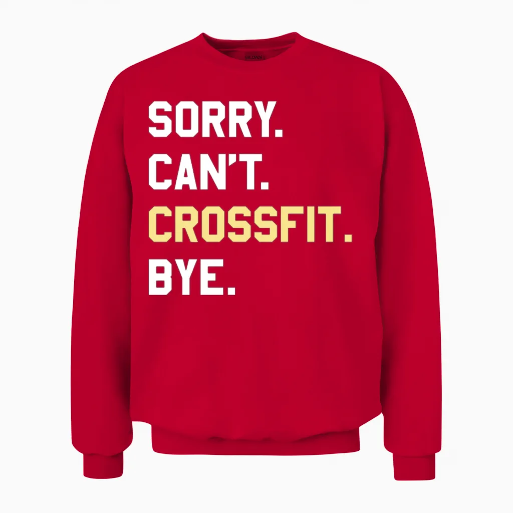 Funny Crossfit Gift for Men Women Boys or Girls Unisex Sweatshirt in Red
