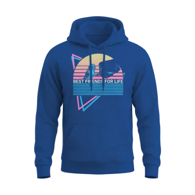 Budgie Parakeet Retro Unisex Hoodie - Royal
