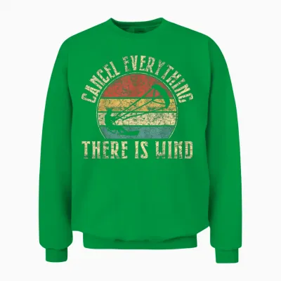 Sag Alles Ab, Es Gibt Wind. T-Shirt, Black Unisex Sweatshirt - Irish Green