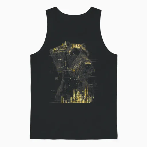 German Wirehaired Unisex Tank Top in Black