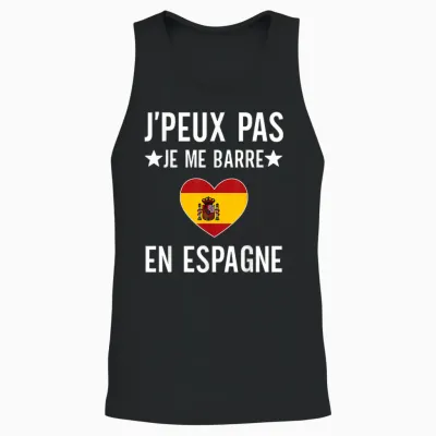 I Can Not I Bar in Spain Gift Travel Spanish Unisex Tank Top - Black