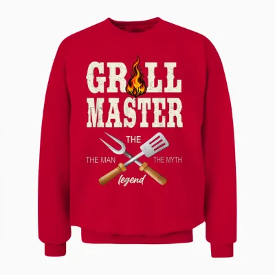 Grill Master Grillen the Man the Myth Legend Grillmeister Unisex Sweatshirt - Red