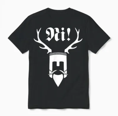 Monty Python Official Ni! Logo T-Shirt Small Unisex T-Shirt - Black