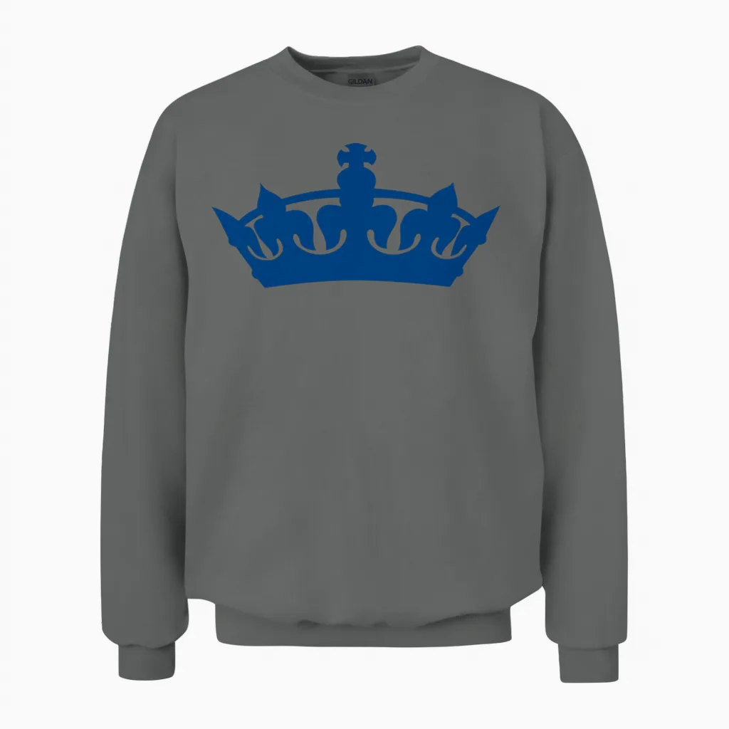 Blue Crown Unisex Sweatshirt in Graphite Heather