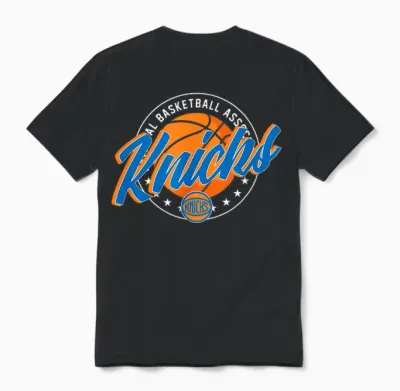 Ballon Officiel De La Nba New York Knicks Unisex T-Shirt - Black