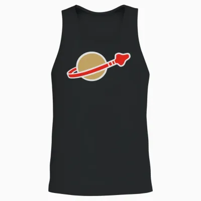 Classic Space Unisex Tank Top - Black