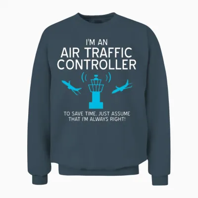 Air Traffic Controller Atc Air Traffic Control Unisex Sweatshirt - Dark Heather