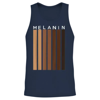 Oheneba: Melanin Shades Black Pride Gift Unisex Tank Top - Navy