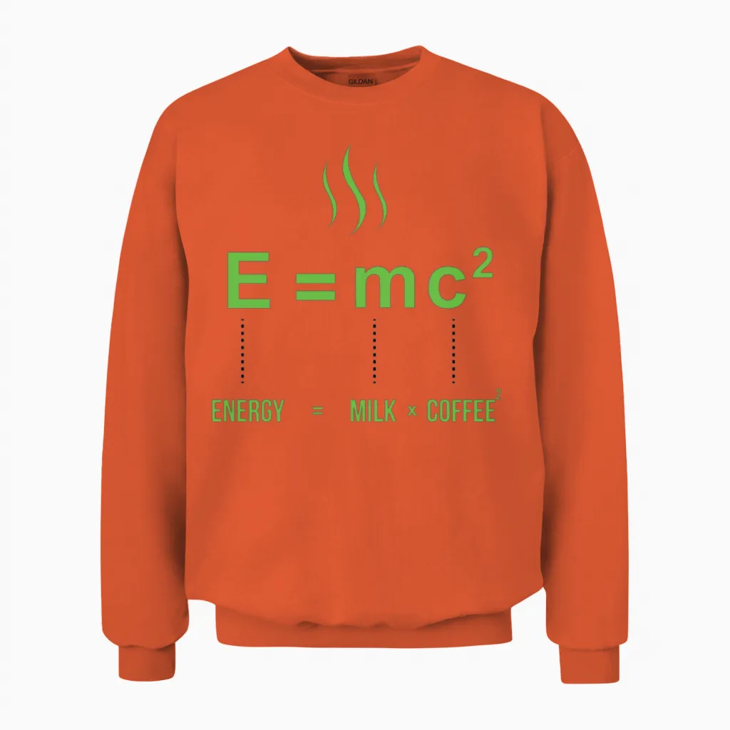 Life Equation Unisex Sweatshirt in Orange