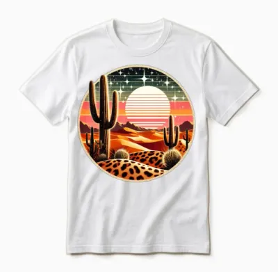 Desert Retro Unisex T-Shirt - White