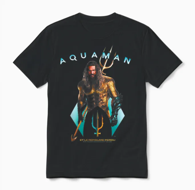 Aquaman Ocean Hero Dc Comics Adventure Affichage Sur Le Thème De L'aventure Unisex T-Shirt in Black