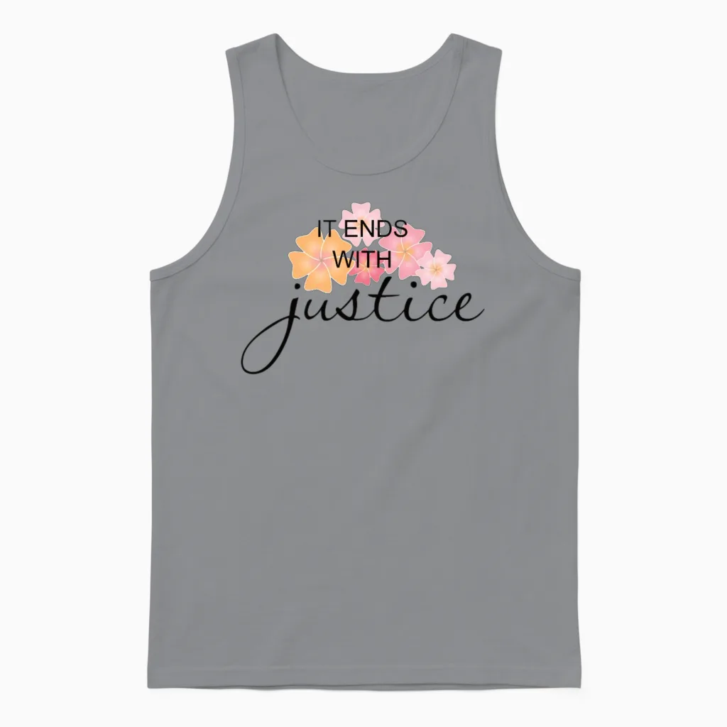 It Ends with Justice Team Baldoni Unisex Tank Top in Sport Grey