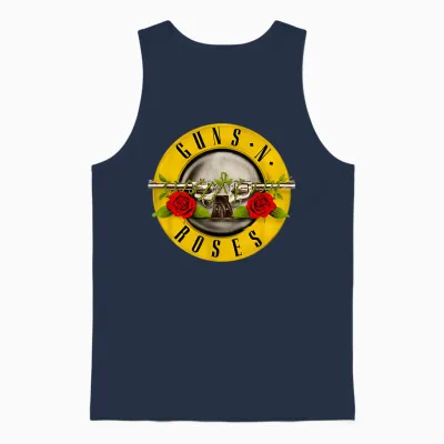 Guns N' Roses Official Bullet Logo Unisex Tank Top - Navy