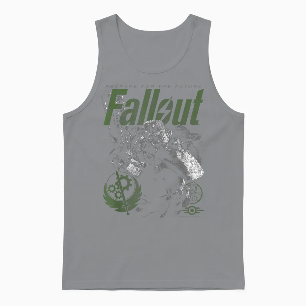 Fallout Video Game Brotherhood of Steel Armor Unisex Tank Top in Sport Grey