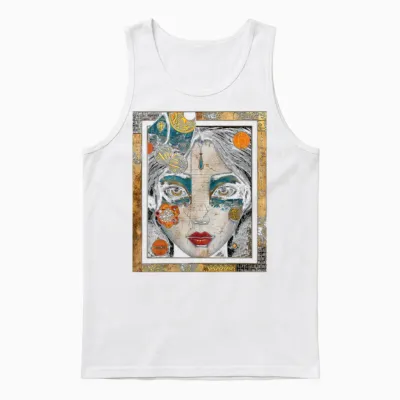 Anime Women Graphic Colorful Unisex Tank Top - White