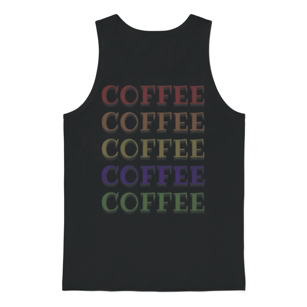 Retro Coffee Unisex Tank Top - Black