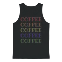 Retro Coffee Unisex Tank Top - Black – 1