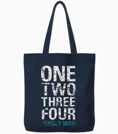 The Boss – One Two Three Four Jersey Man Tote Bags - Navy