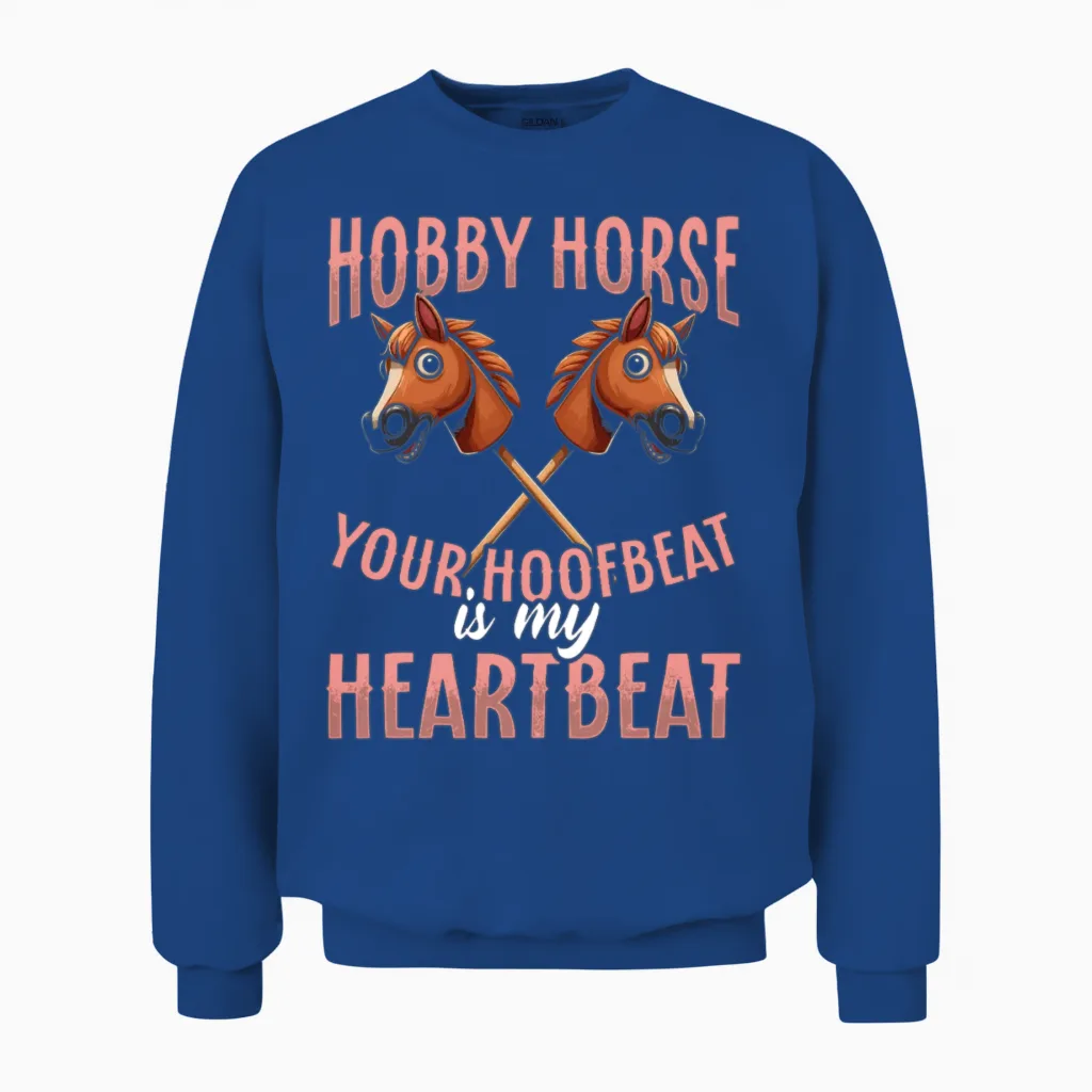 Funny Hobby Horsing Cute Hobby Horse for Girls Unisex Sweatshirt in Royal