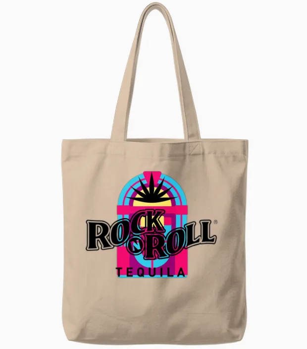 Rock N Roll Tequila Sixth Collection Tote Bags in Natural