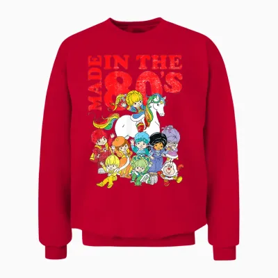 Rainbow Brite Made in the 80's Distressed Group Shot Unisex Sweatshirt - Red