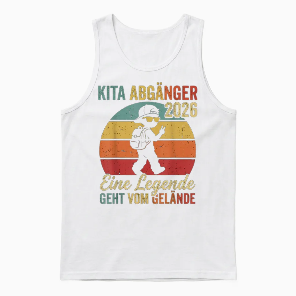 Kinder Kita Abgänger 2026 Schulkind Einschulung Schule Letzt Unisex Tank Top in White