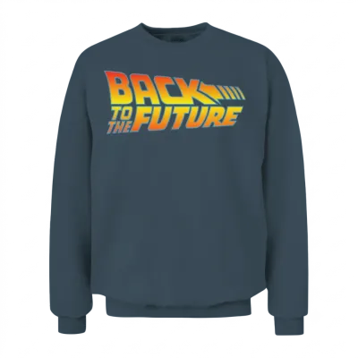 Back to the Future Logo Unisex Sweatshirt - Dark Heather