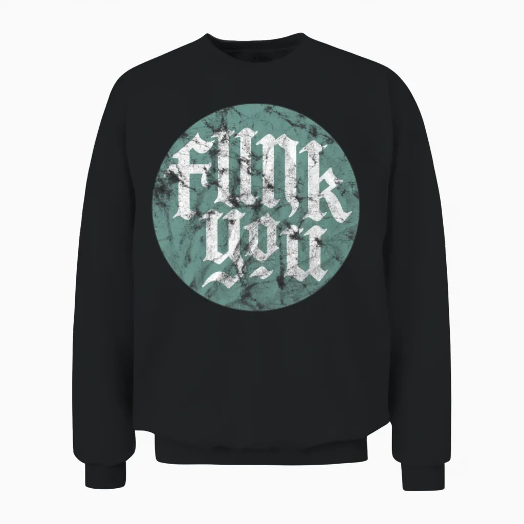 Funk You Retro Unisex Sweatshirt - Black