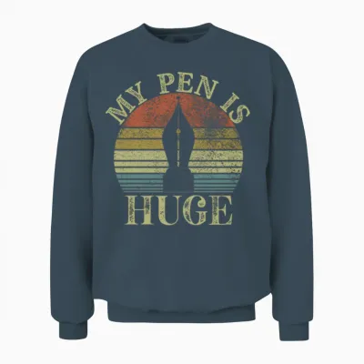 My Pen Is Huge Unisex Sweatshirt - Dark Heather