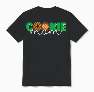 Cookie Mom Cookie Dealer Scout for Women Funny Scouting Mom Unisex T-Shirt - Black