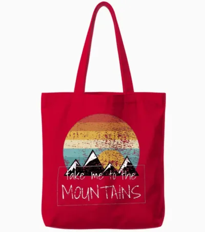 Hiking - Take Me to the Mountains Tote Bags - Red