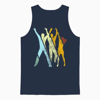Dancing Retro Unisex Tank Top - Navy