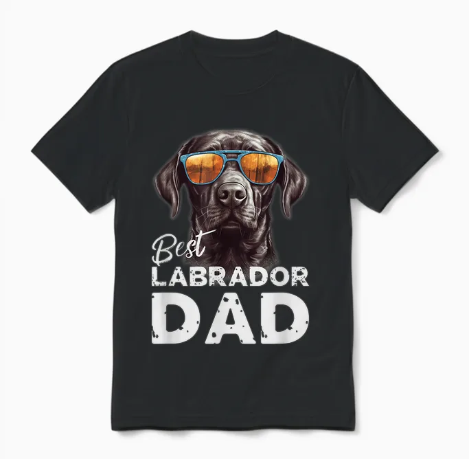 Herren Bester Labrador Hundepapa Geschenke Für Hundehalter Unisex T-Shirt in Black